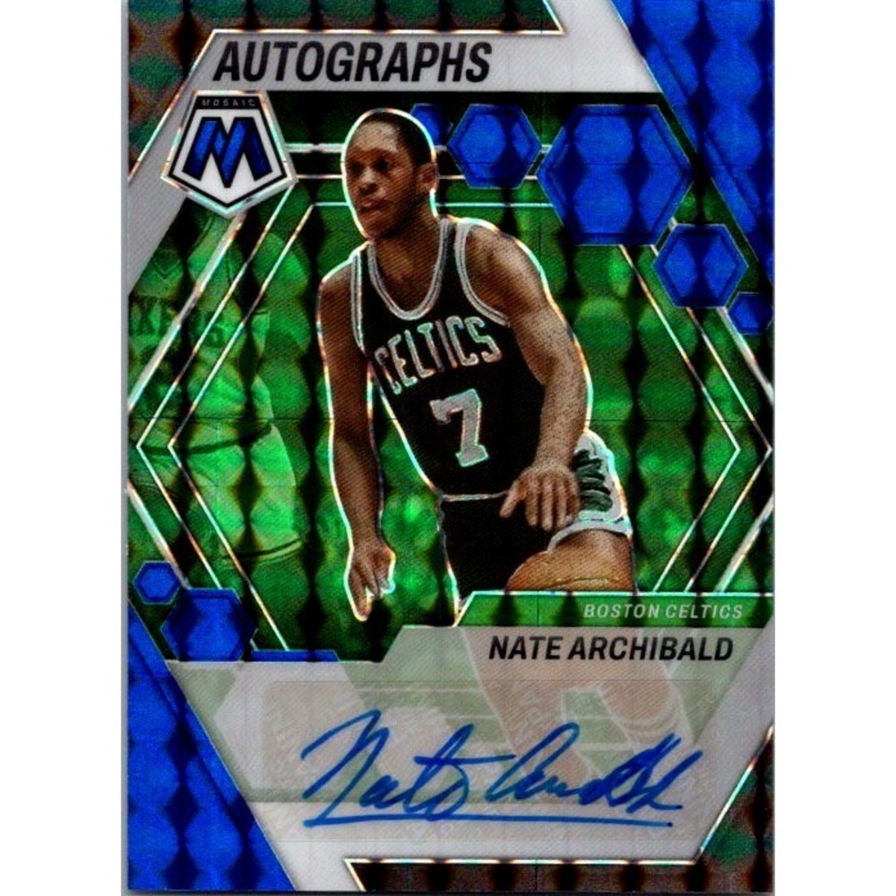 2022-23 Panini Mosaic #AM-ARC Nate Archibald Autographs Mosaic /49 Boston Celtic